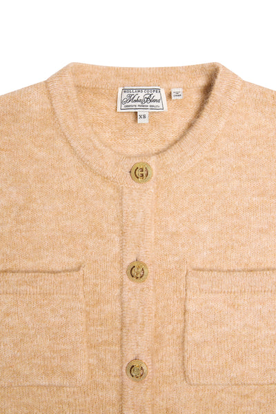 Holland Cooper Lucinda Cardigan in Camel Placket