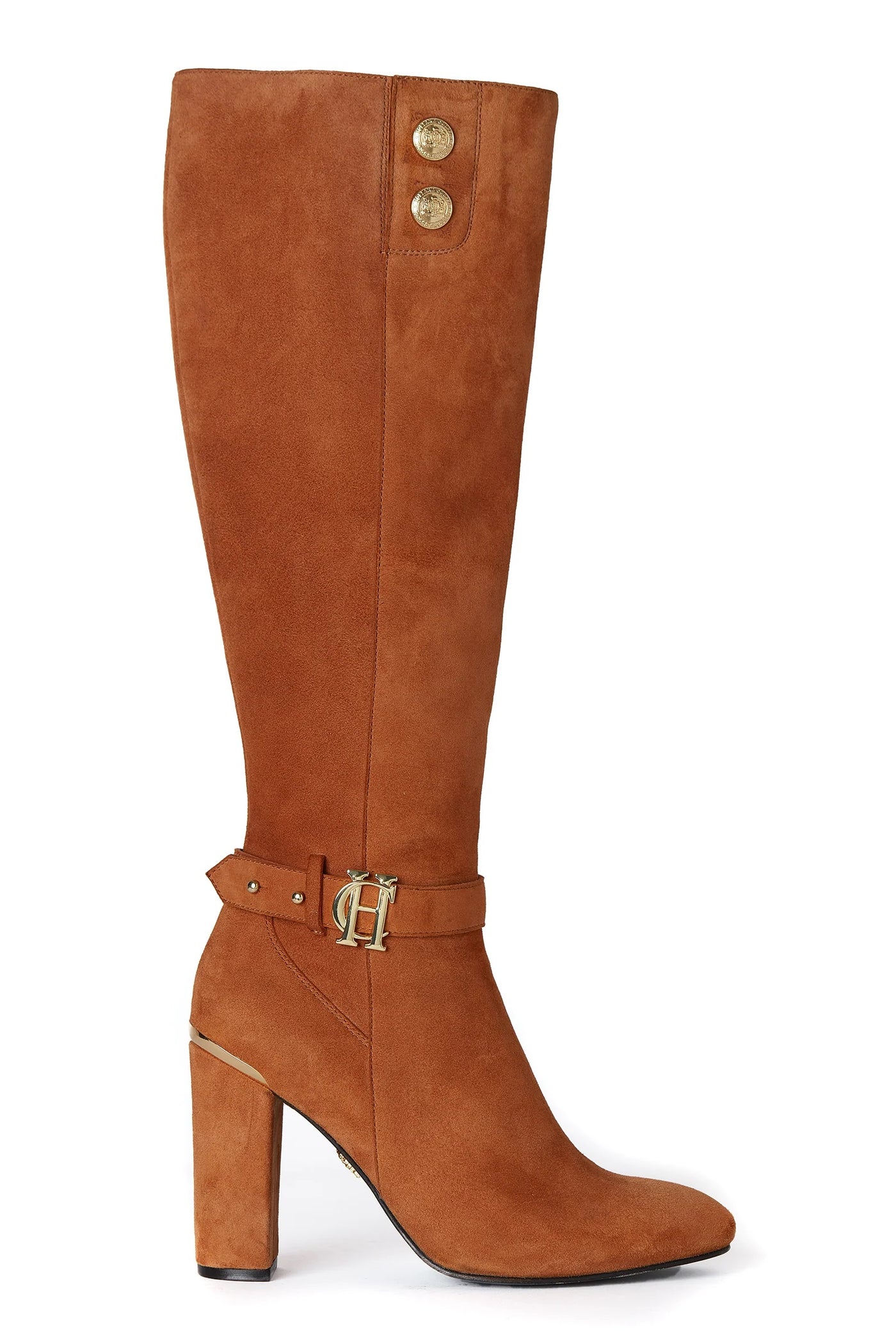 Holland Cooper Marlborough Knee Boot in Tan Side