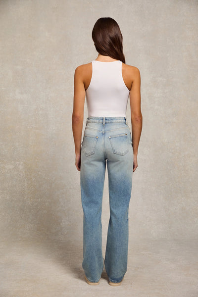 Holland Cooper Melanie Bodysuit in White Model Back