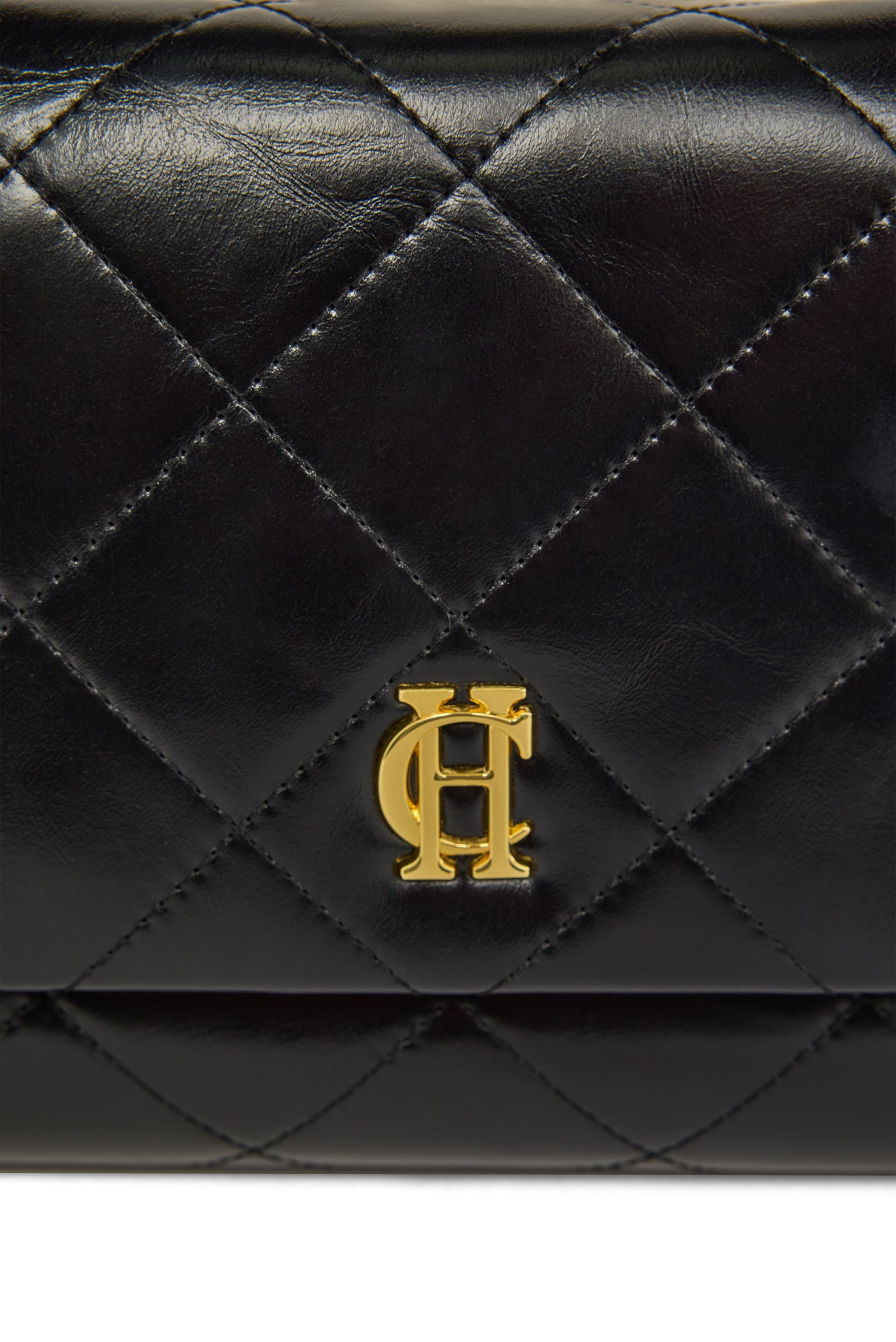  Holland Cooper Milan Midi Shoulder Bag in Black Logo