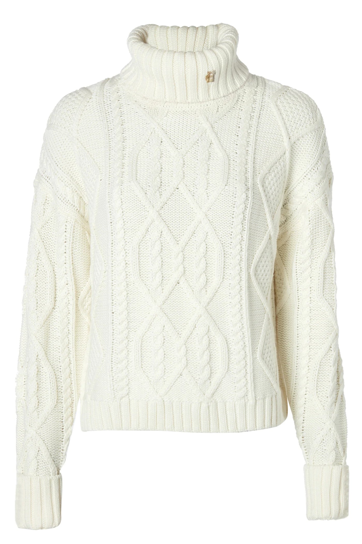 Holland Cooper Noveli Cable Knit in Natural Front