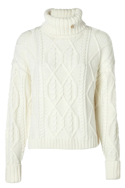 Holland Cooper Noveli Cable Knit in Natural Front
