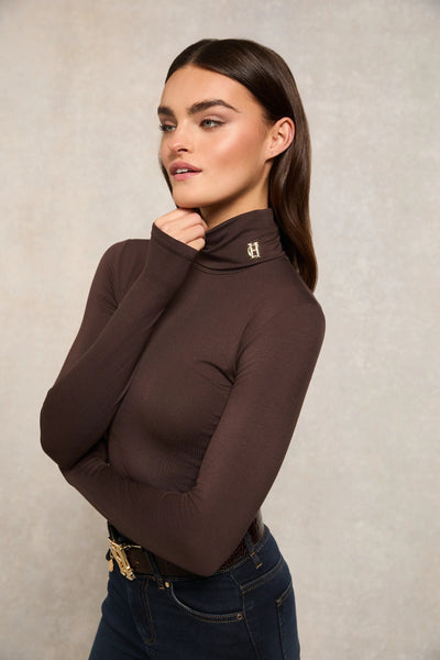 Holland Cooper Paige Roll Neck in Chocolate