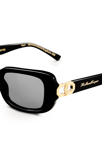 Holland Cooper Paris Narrow Sunglasses in Black Logo