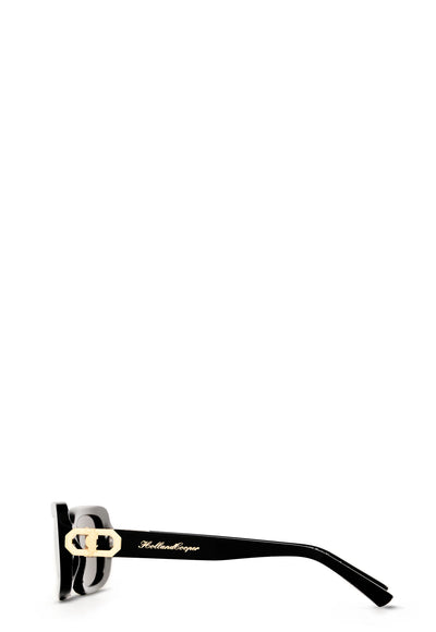 Holland Cooper Paris Narrow Sunglasses in Black Side