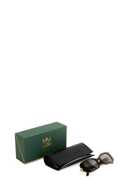 Holland Cooper Paris Narrow Sunglasses in Tortoiseshell Box