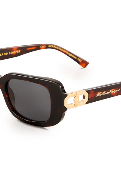 Holland Cooper Paris Narrow Sunglasses in Tortoiseshell Hinge