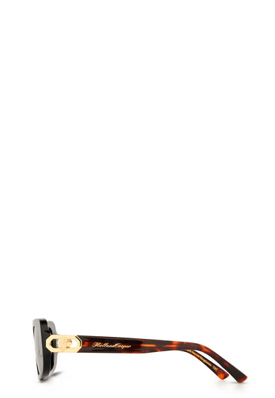 Holland Cooper Paris Narrow Sunglasses in Tortoiseshell Side