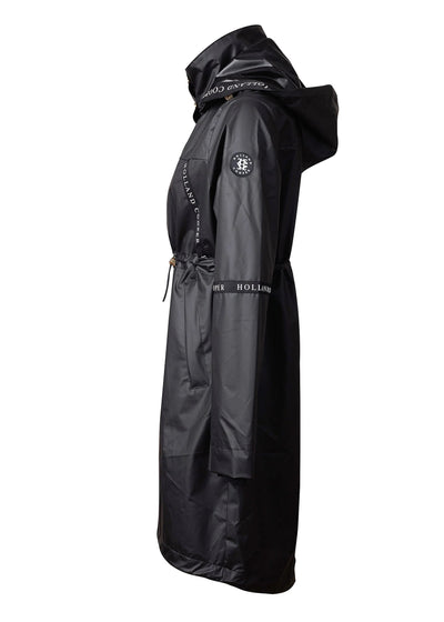 Holland Cooper Rain Coat in Matte Black Side