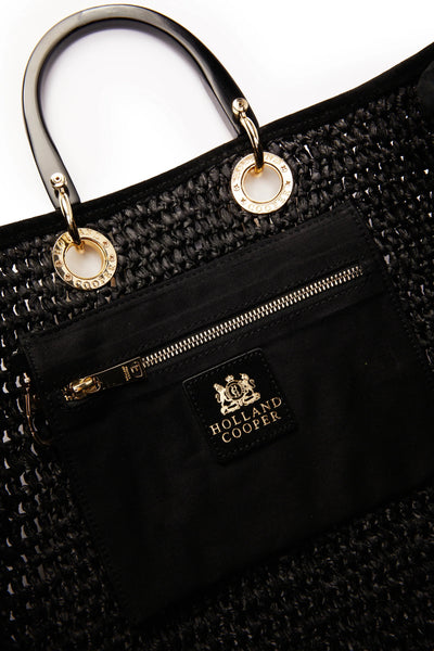 Holland Cooper Riviera Tote Bag in Black Inside Pocket