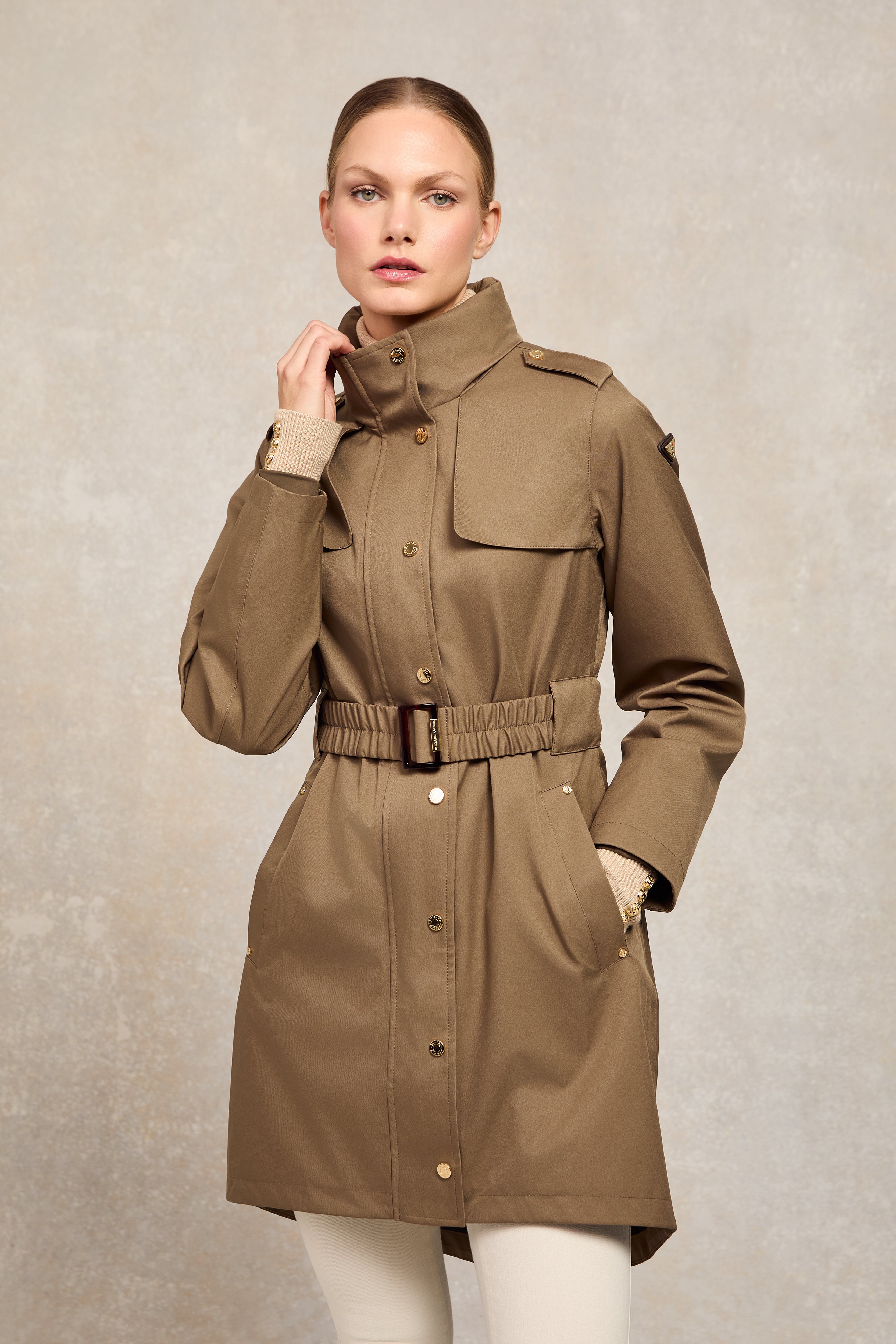 Holland Cooper Rosedale Waterproof Parka in Mink
