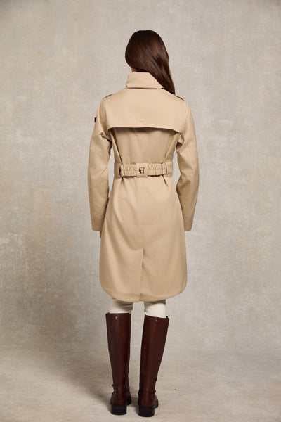 Holland Cooper Rosedale Waterproof Parka in Stone Model Back