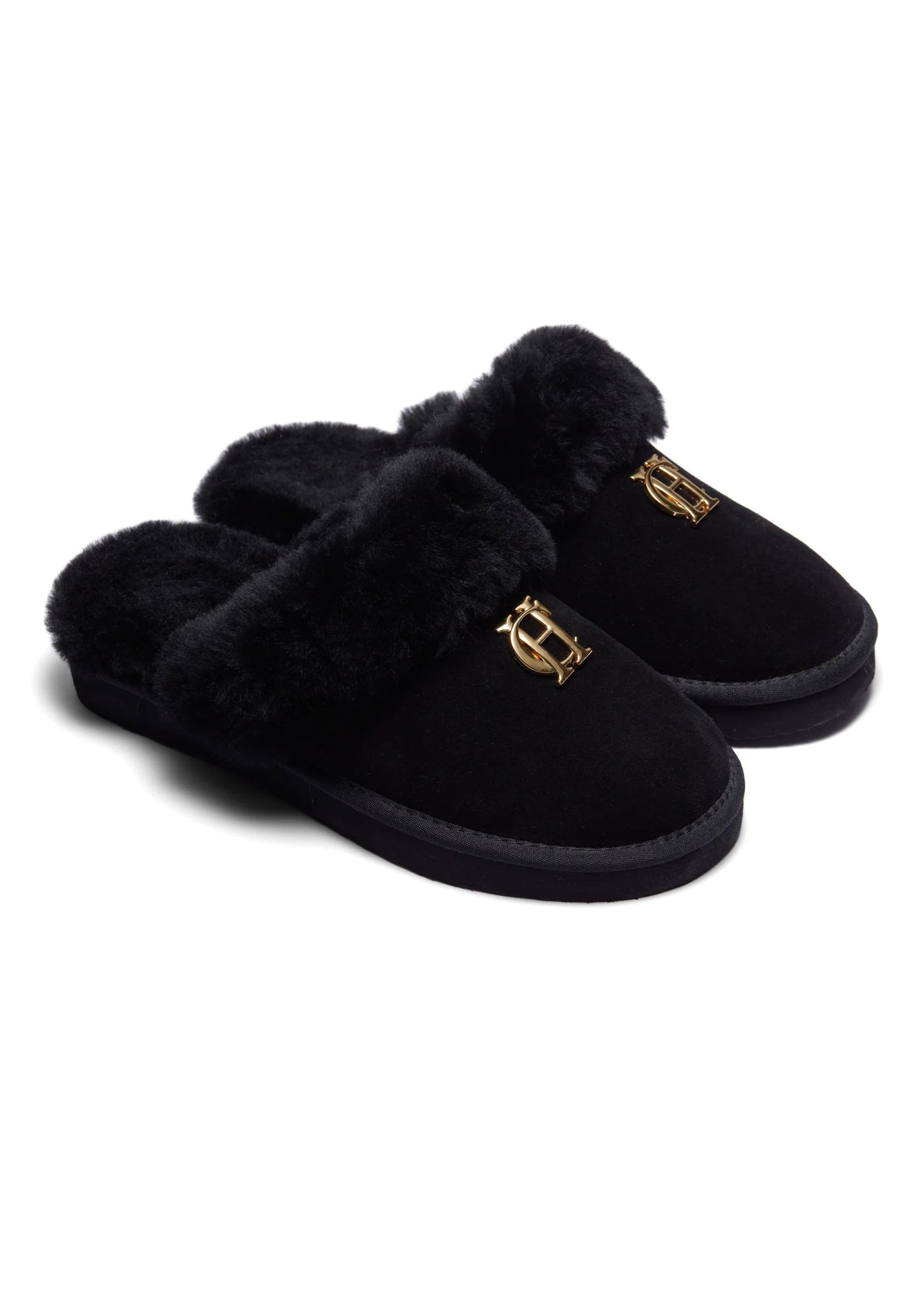 Holland Cooper Sherling Slipper in Black Pair