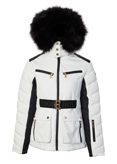 Holland Cooper Ski Jacket in White Front