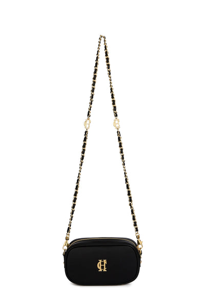 Holland Cooper Soho Mini Quilted Camera Bag in Black Back