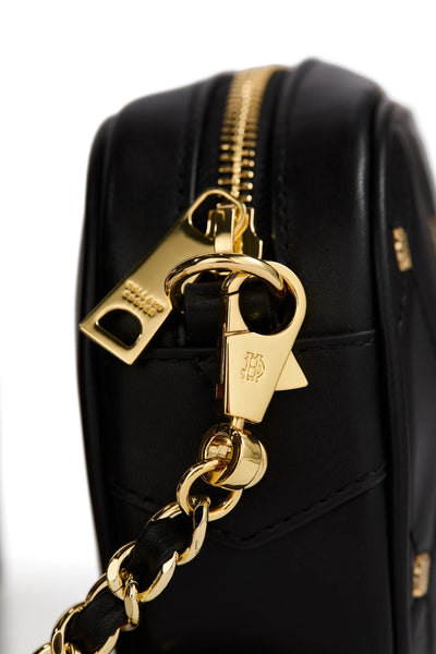 Holland Cooper Soho Mini Quilted Camera Bag in Black Detail