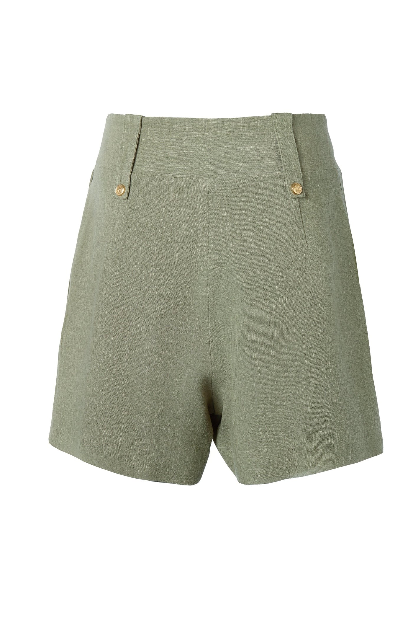 Holland Cooper Tailored Linen Short in Sage Back