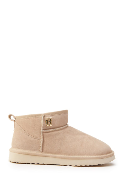 Holland Cooper Ultra Mini Shearling Boot in Oyster Side