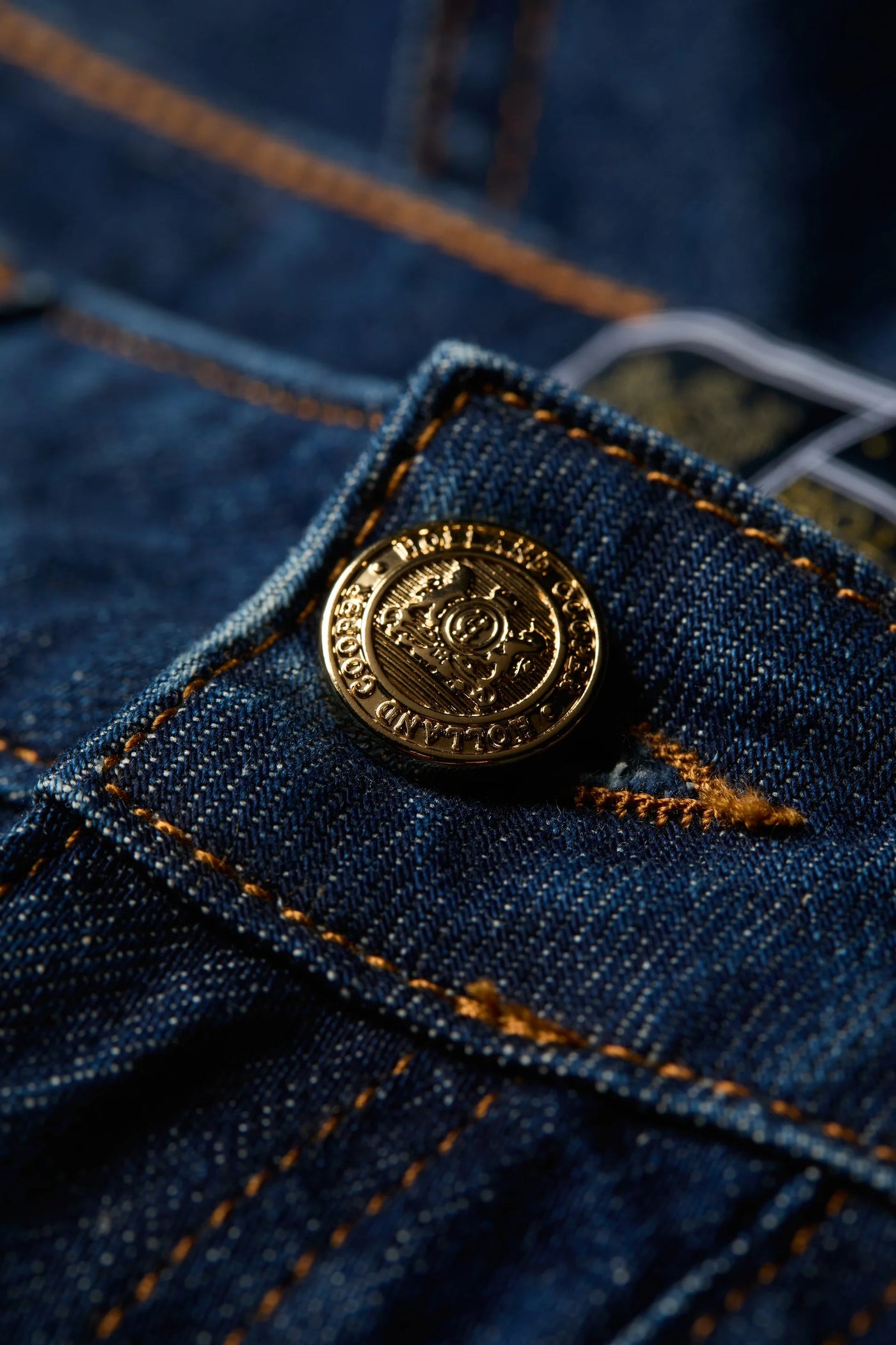 Holland Cooper Utility Denim Short in Deep Indigo Button