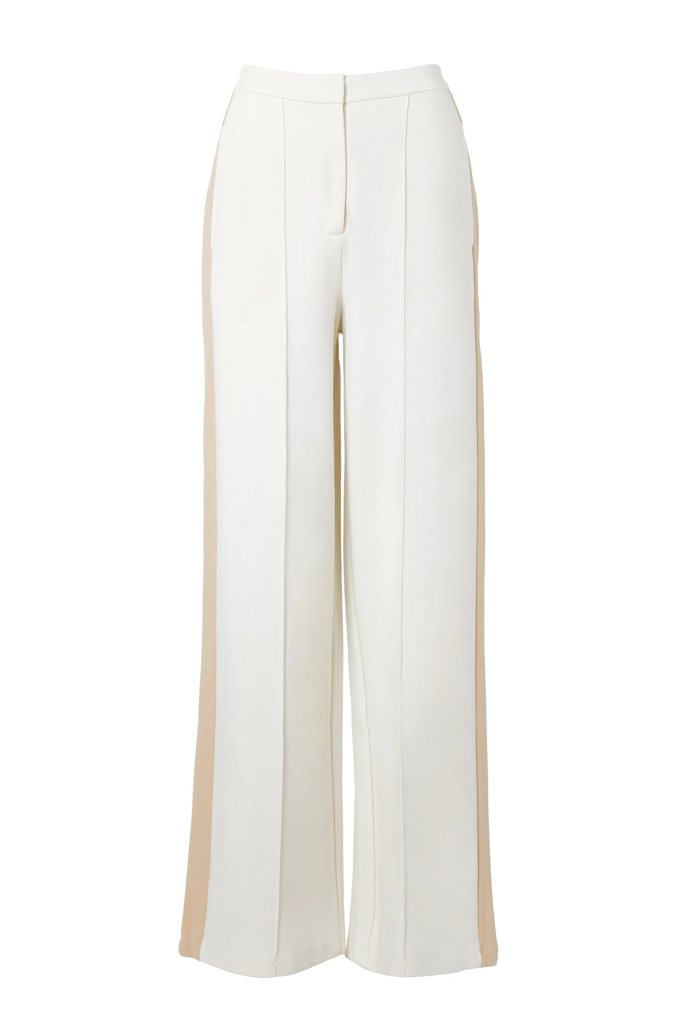 Holland Cooper Wide Leg Pant in Natural Front
