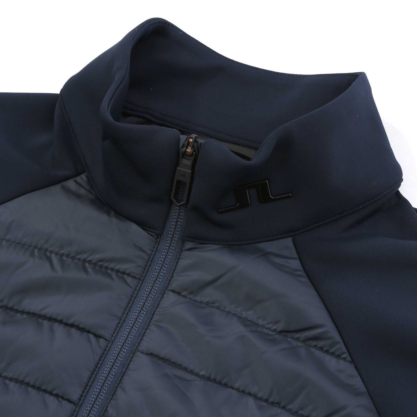 J.Lindeberg Hayden Quilt Hybrid Jacket in JL Navy Collar