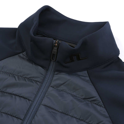 J.Lindeberg Hayden Quilt Hybrid Jacket in JL Navy Collar