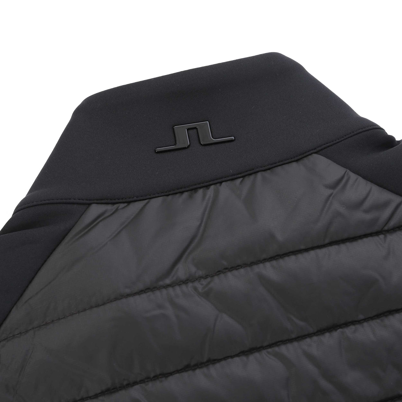 J.Lindeberg Hayden Quilt Hybrid Vest Gilet in Black Logo