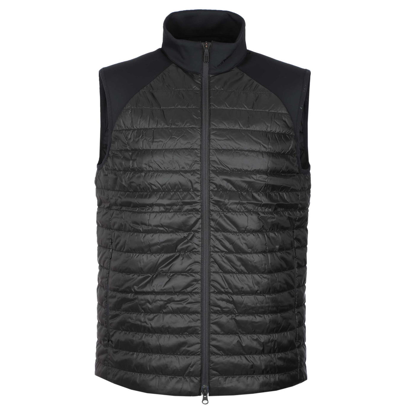 J.Lindeberg Hayden Quilt Hybrid Vest Gilet in Black