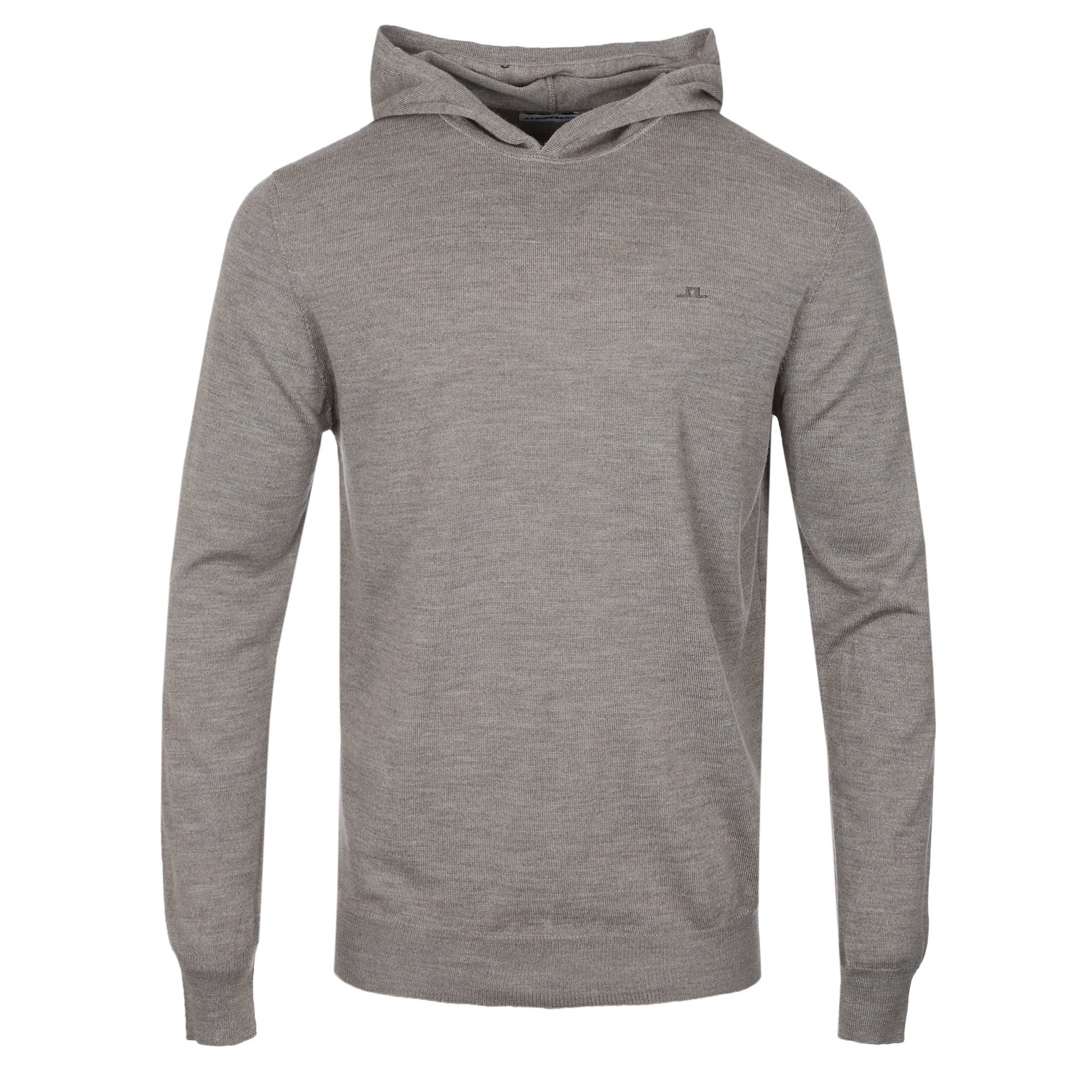 J.Lindeberg Karl Merino Hoodie Knitwear in JL Brindle Melange