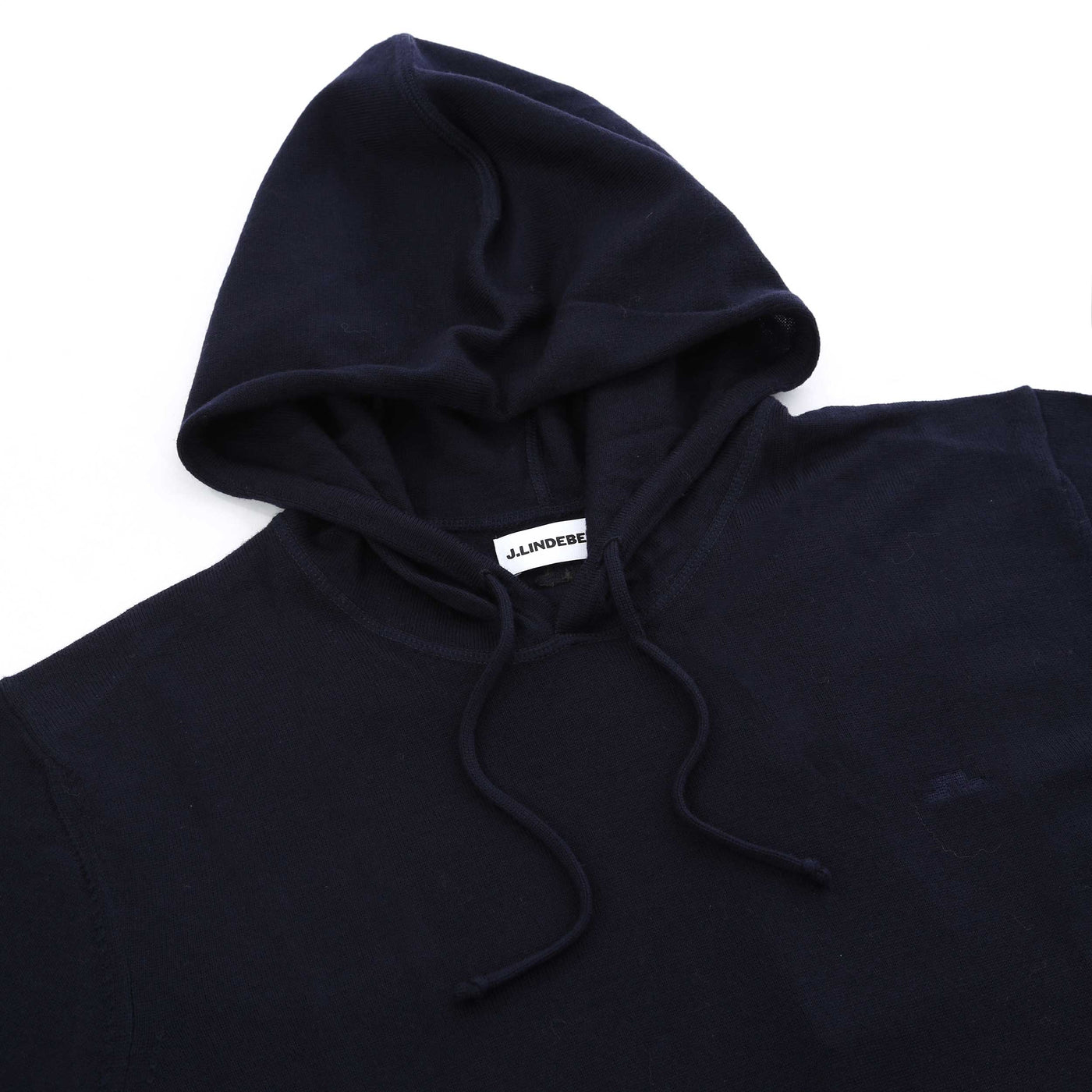J.Lindeberg Karl Merino Hoodie Knitwear in JL Navy Hood