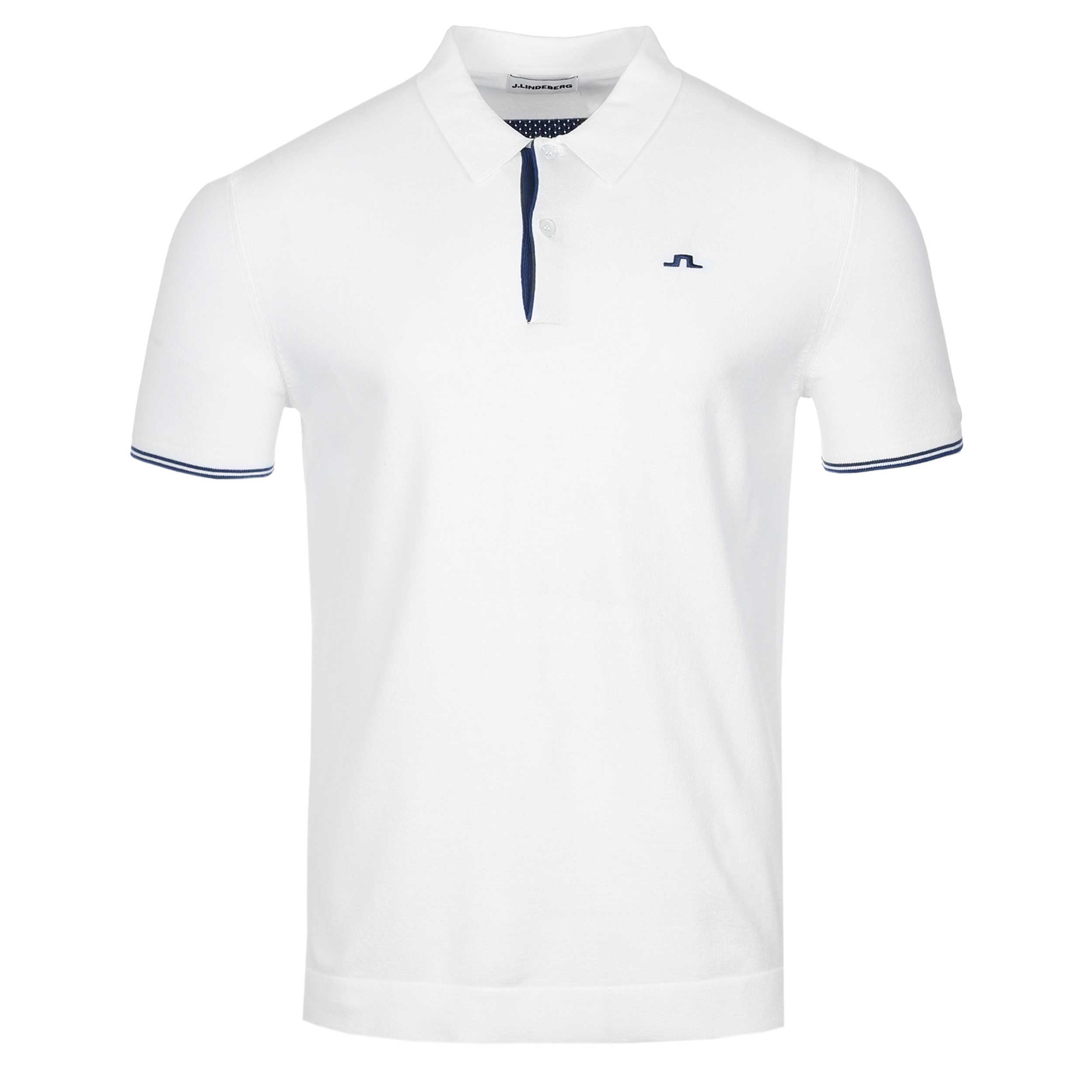 J.Lindeberg Matheo Knit Golf Polo in White