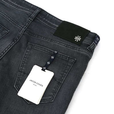 Jacob Cohen Bard Black Badge Jean in Grey Logo Badge