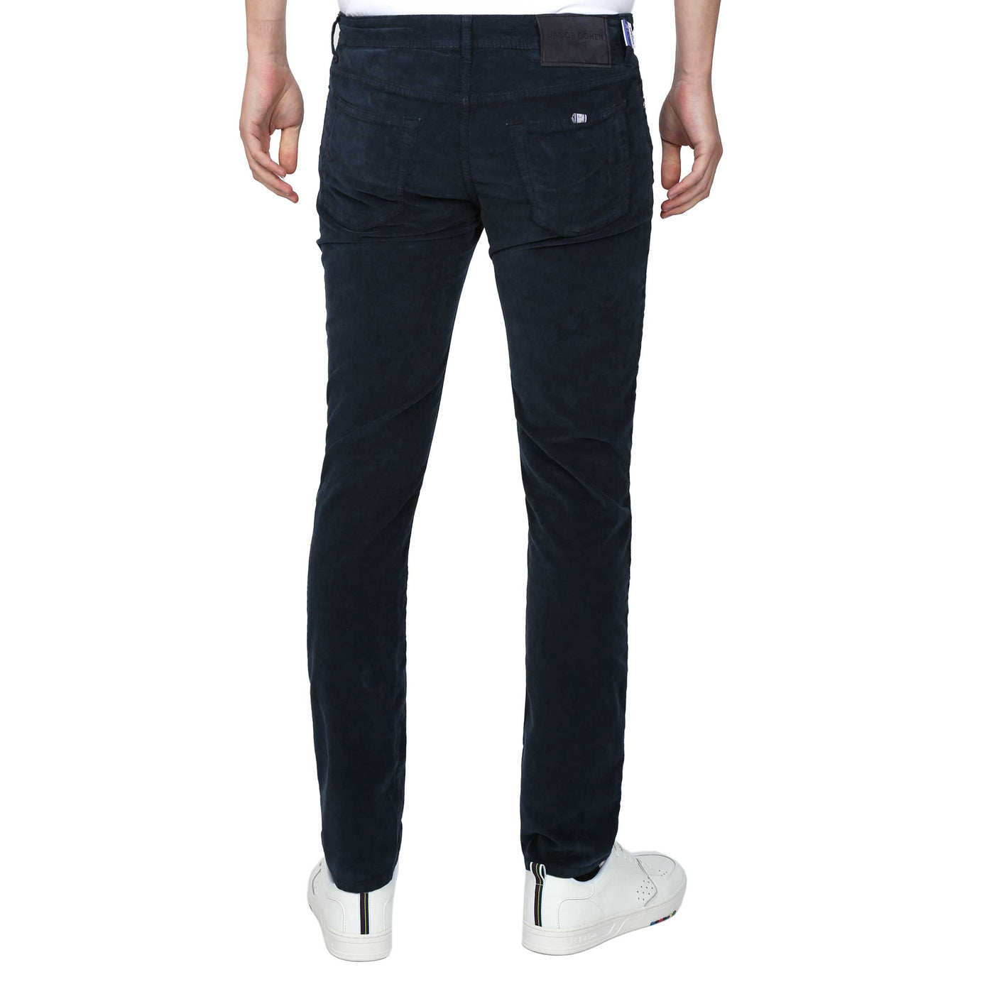 Jacob Cohen Bard Fast 5 Pocket Moleskin Jean in Navy Back