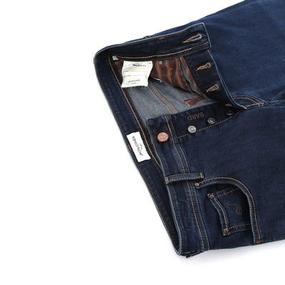 Jacob Cohen Bard Khaki Badge Jean in Mid Blue Denim Fly