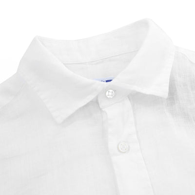 Jacob Cohen Basic Linen Shirt in White Collar