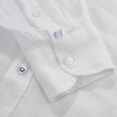 Jacob Cohen Basic Linen Shirt in White Cuff