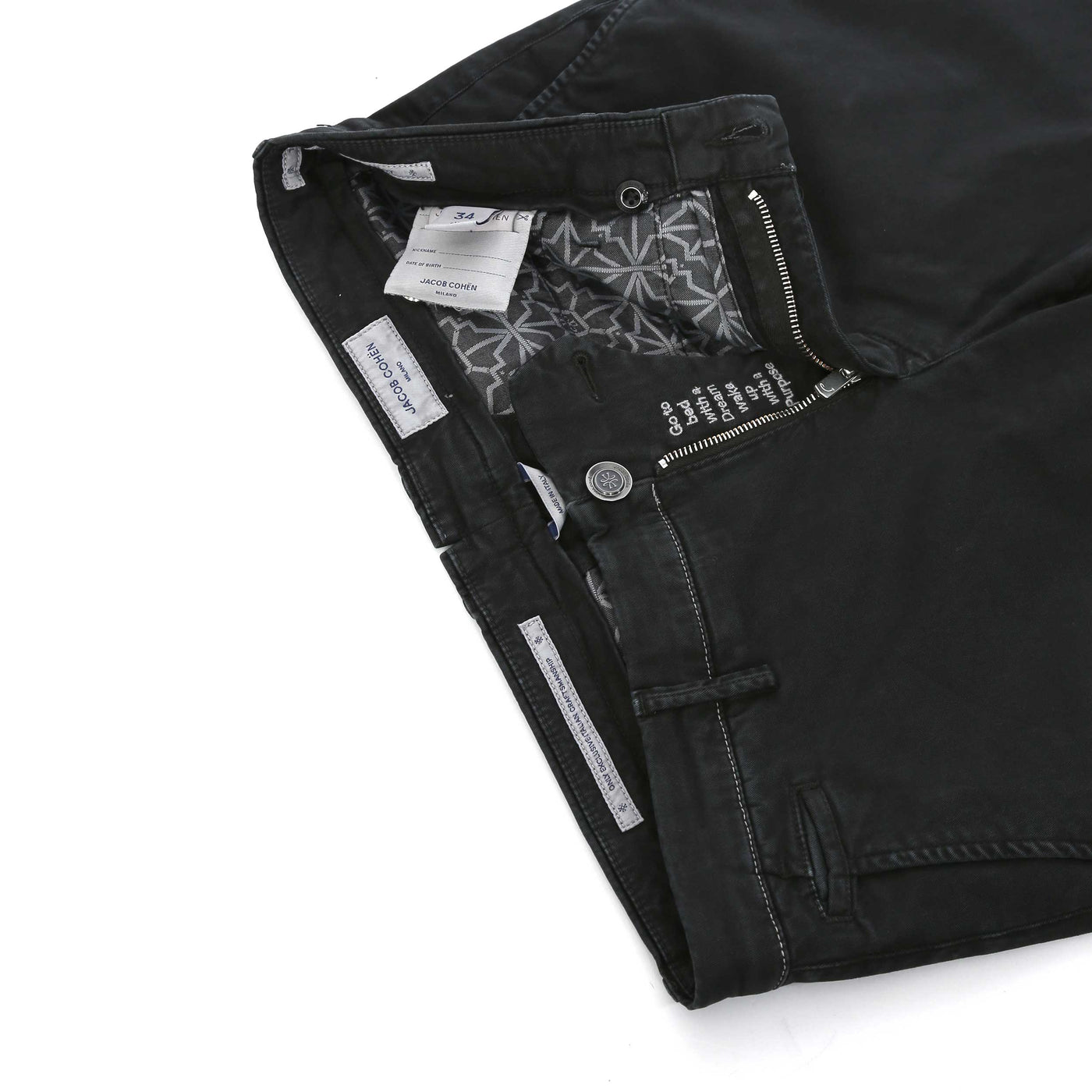 Jacob Cohen Bobby Comf Chino in Black Fly