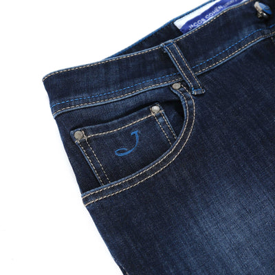 Jacob Cohen Nick Jean in Dark Blue Denim Wash Pocket