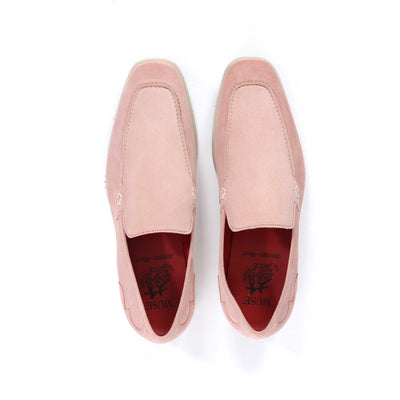 Jeffery West Jung Shoe in Light Pink Suede Birdseye