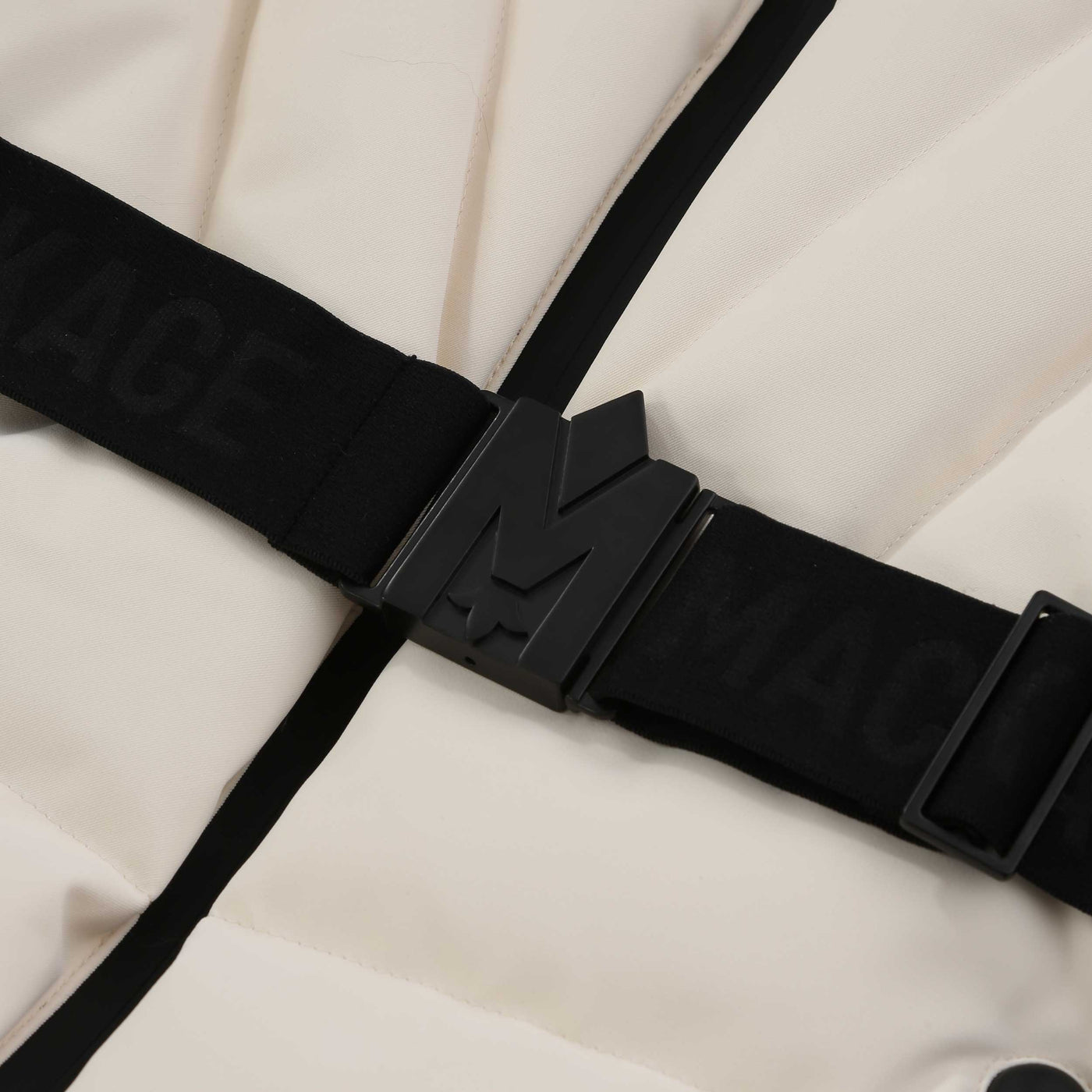 Mackage Elita Ladies Jacket in Ceramic White Belt Logo