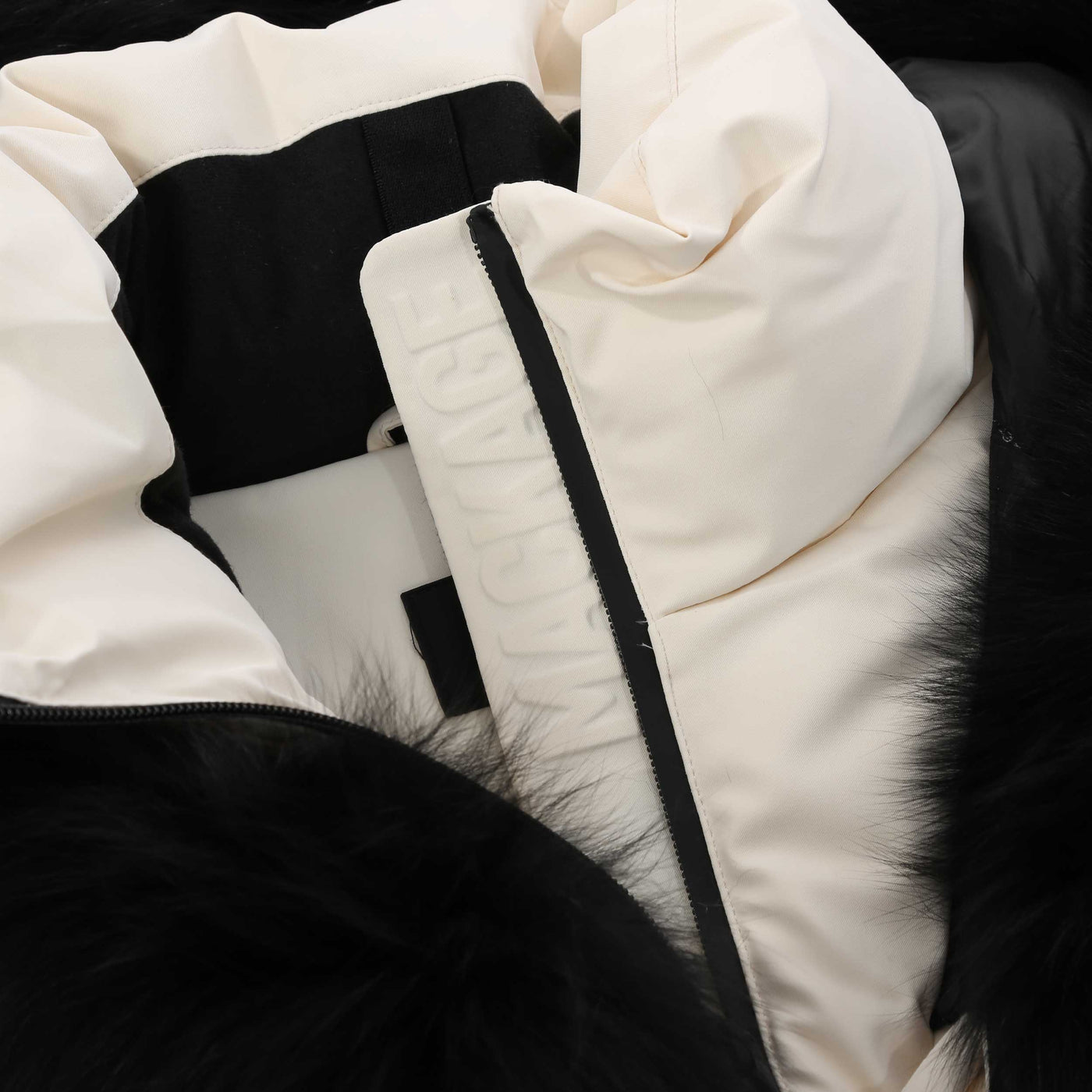 Mackage Elita Ladies Jacket in Ceramic White Storm Flap Logo