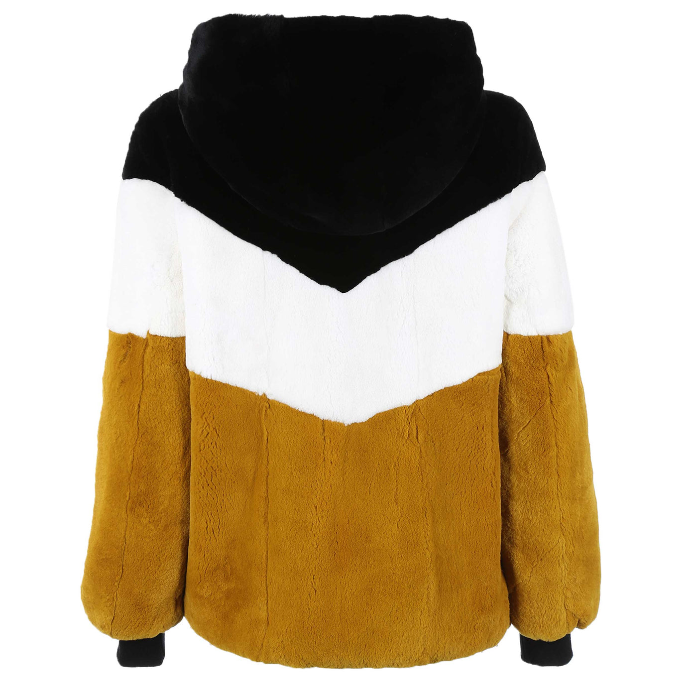 Mackage Fabia Ladies Jacket in Black, White & Mustard Back