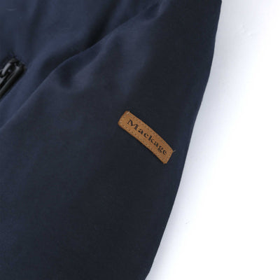 Mackage Jo T Kids Jacket in Navy Sleeve Logo