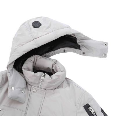 Mackage Koda Kids Jacket in Light Grey Removable Hood