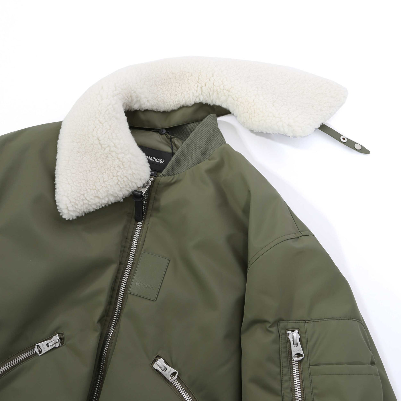 Mackage S Francis Jacket in Military Detachable Collar