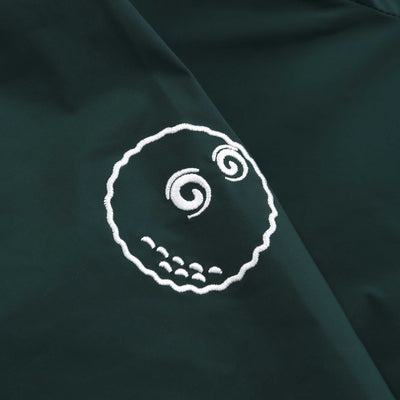 Malbon Evergreen Buckets Nylon Anorak in Hunter Green Sleeve Logo