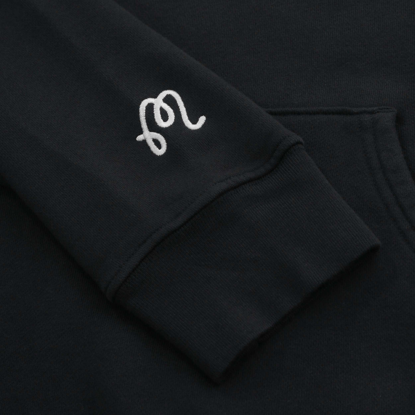 Malbon Fesque Hoodie Sweatshirt in Black Cuff Logo