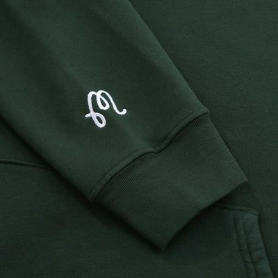 Malbon Fesque Hoodie Sweatshirt in Forest Green Logo