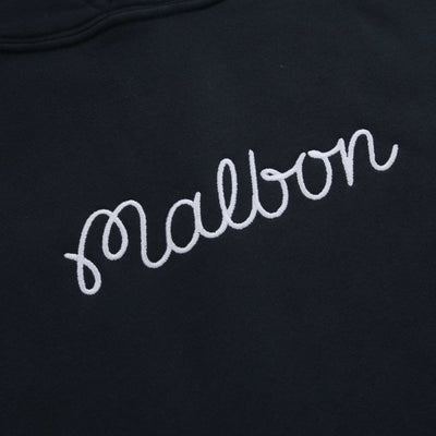 Malbon Fesque Hoodie Sweatshirt in Navy Logo