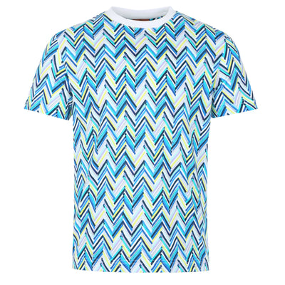 Missoni Chevron T-Shirt in Blue Green